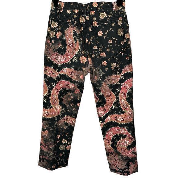 Rare Roberto Cavalli Floral Ribbon Coated Jeans Size XS - Picture 4 of 11